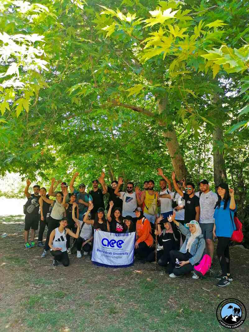 A small private group enjoying a customized guided hike in the Lebanese mountains with iexplorelebanon